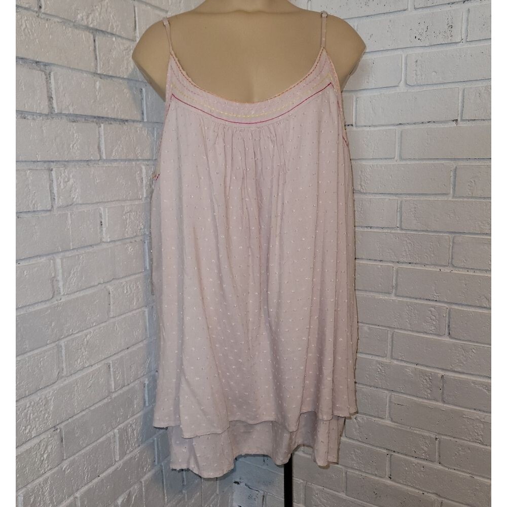Kori America Blush Popcorn Texture Tank Top - Size Large NWT